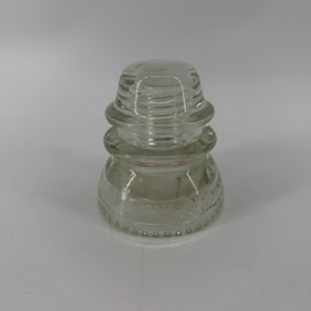 Vintage Hemingray 42 Clear Glass Insulator‎ Double Petticoat Drip Edge USA 1952